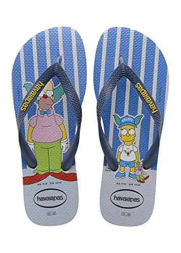 Chinelo Havaianas Simpsons Criança Unissex, Cinza Gelo/Azul Indigo, 27/28