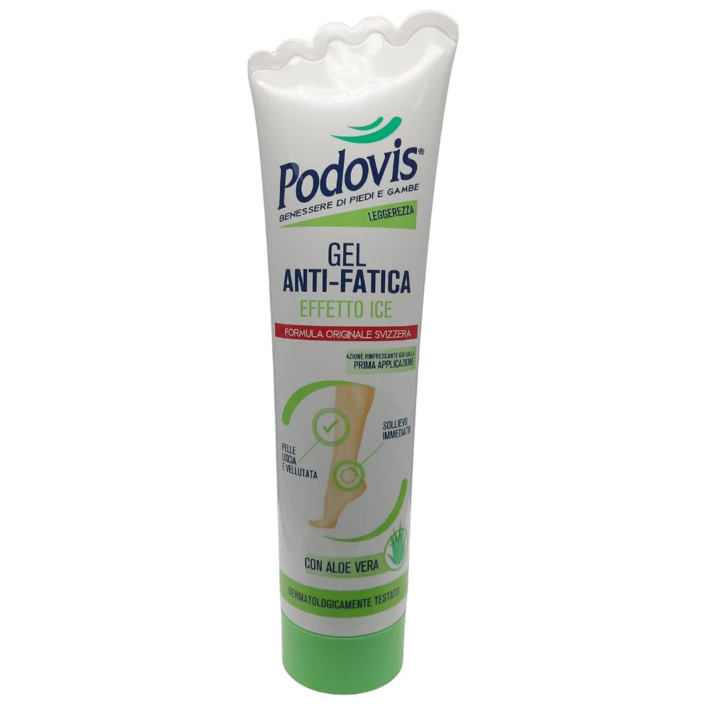 GEL ANTI-FATICA EFFETTO ICE, CON ALOE VERA, DERMATOLOGICAMENTE TESTATO, 150ML. (2 Unità)