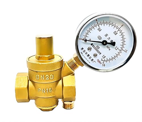 Vanne de réduction de pression d'eau en laiton 1/2 DN15 avec manomètre de contrôle