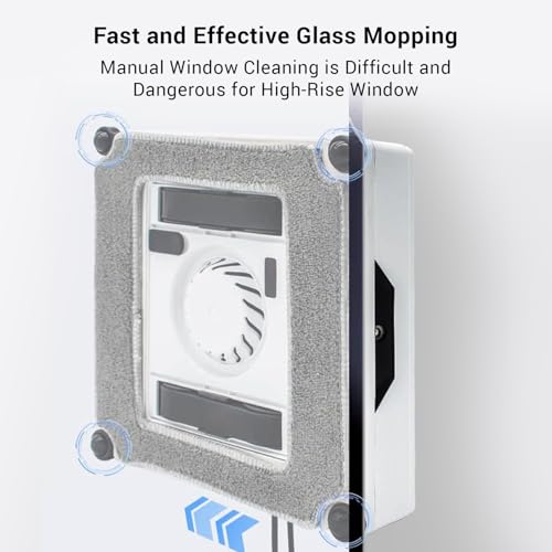 Image of MILAGROW Seagull Window Cleaning Robot, Automatic Cleaning with Intelligent Path Planning, 3000Pa Suction Power, Dual Nozzle Technology, Safety Rope, App /Remote Control
