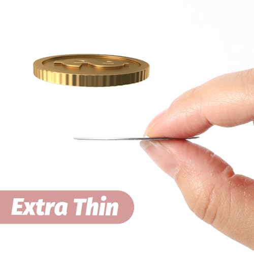 Aphumedc 4 Stück Metallplatte Metallplättchen Selbstklebend Set Handy Metall Platte Selbstklebende Set mit Klebefolie für Magnete Kfz Zubehör Handy Handyhalterung Auto, Rund Rechteckig