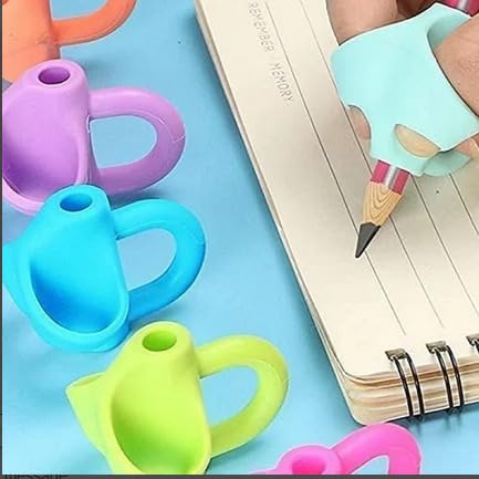 2 silicon Pencil Grips Writing Aid Trainer Posture Correction for Kids Preschoolers |Children| Adults pen grip |Special Needs Aged pen grip Lefties Righties grip trainer