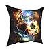 Funda de cojín de nebulosa de calavera colorida funda de almohada decorativa para sala de estar, dormitorio, sofá, 18 x 18 pulgadas