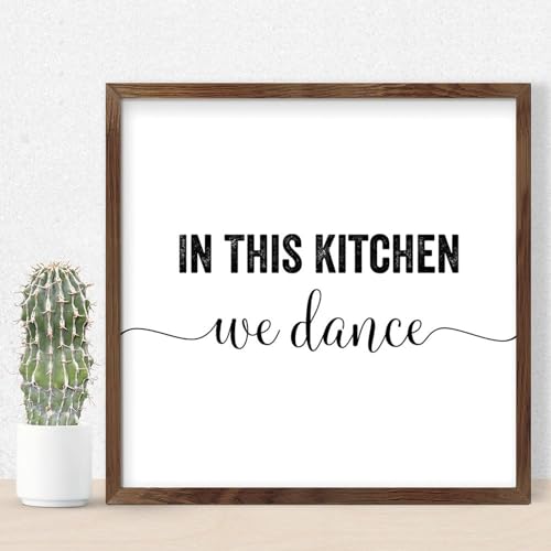 Art chrétien catholique In This Kitchen We Dance plaque bois positive