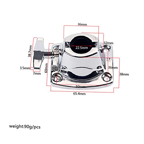 Clamp base para tom drum y soporte de platillo, accesorio de percusión (plateado) miniatura 2