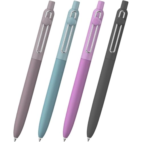 Set de 4 bolígrafos retráctiles gel punta fina negro miniatura 1