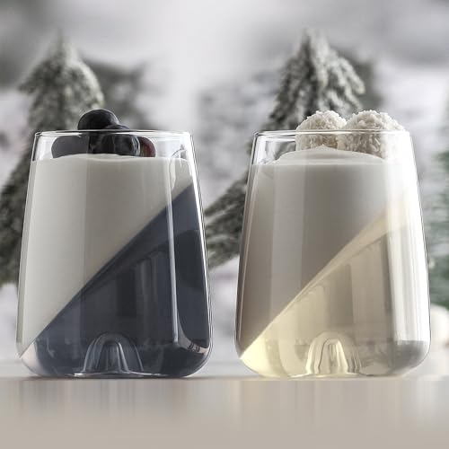 NORDIC SCHILLER Moderne Wassergläser Groß 6er Set%100 BLEI FREI, Spülmaschinenfest für Wein und Cocktails, 475ml