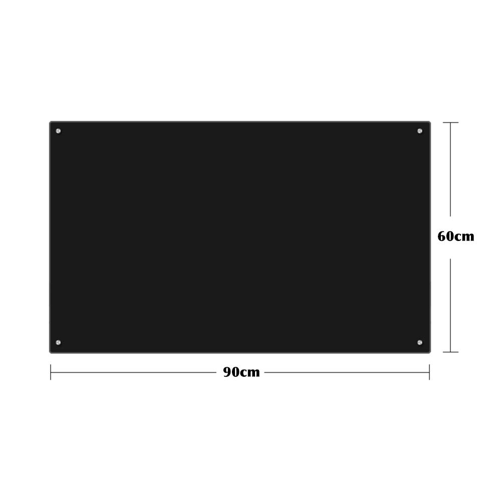 PUCHIKA Tablica magnetyczna, biała i czarna, magnetyczna, stabilna tablica, zmywalna na sucho, 600 x 900 x 4 mm