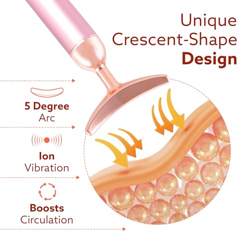 Image of AGARO 3-In-1 Face Roller, 3D V-Roller Head, Pointer Head, Facial Roller Kit for Face, Eye, Neck, Anti-Aging Facial Massager for Anti-Wrinkle, (Rose Gold)