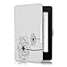 Produktbild kwmobile Hülle kompatibel mit Amazon Kindle Paperwhite - Kunstleder eReader Schutzhülle Cover Case (für Modelle bis 2017) - Pusteblume Schwarz Weiß