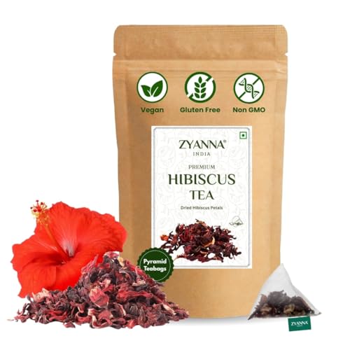 Zyanna Hibiscus Tea – 20 Pyramid Tea Bags | Dried Hibiscus Flower...