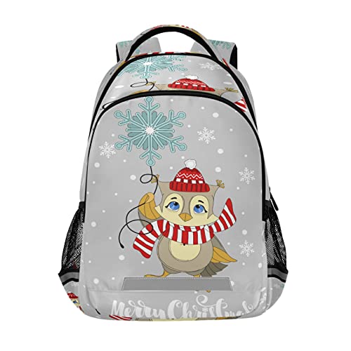 Sac à dos scolaire Noël oiseau imprimé pour l'école primaire des garçons et filles