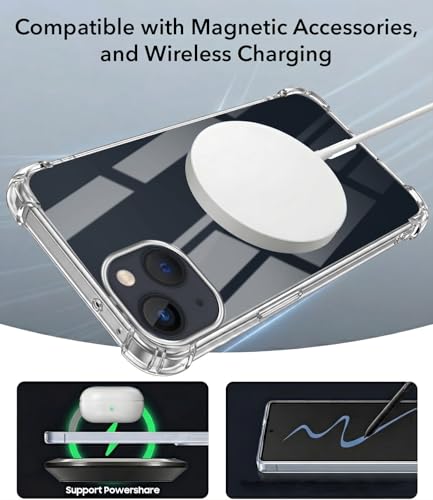 Image of Jkobi Shockproof Crystal-Clear Back Cover for Apple iPhone 13 (Magsafe Wireless Support | Drop & Camera Protection | Hard Polycarbonate)