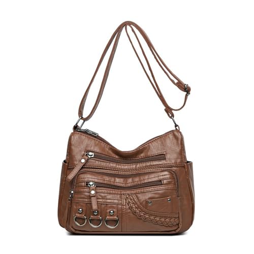 Image of WITERY Crossboby Bag for Women - Soft PU Leather Multi-Pocket Shoulder Bag Handbag with Adjustable Strap