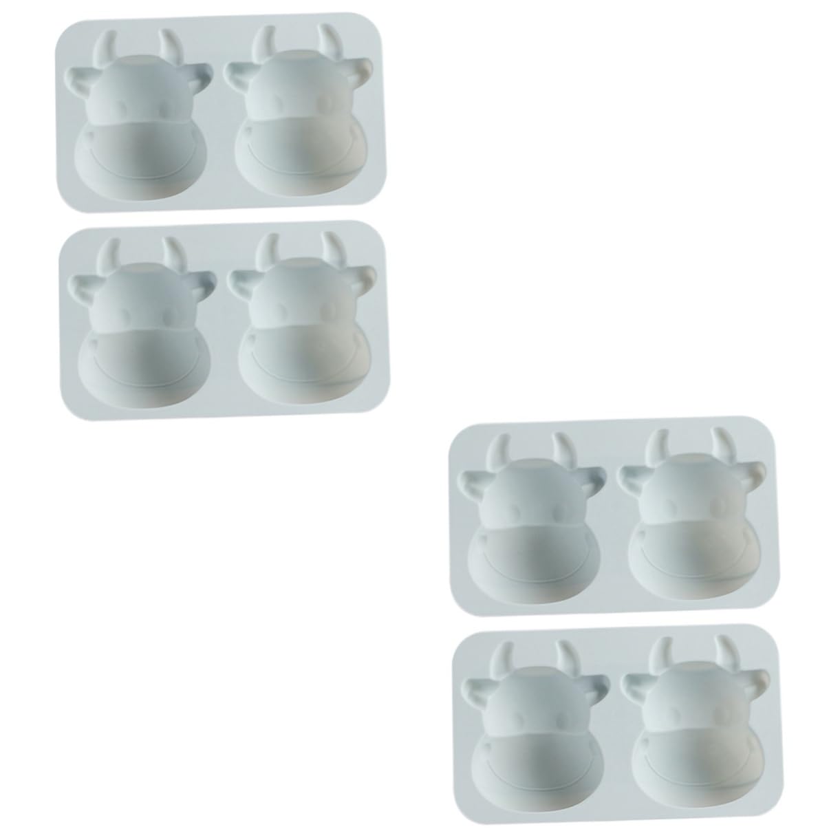 TOPBATHY 4 Pz Stampo in Silicone Testa Di Toro Multifunzionali Stampo Per Budino Antiaderenti Per Caramelle Stampo Da Forno in Silicone Dolce Biscotto Gel Di Silice