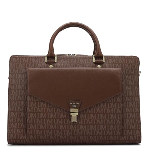 Image of Da Milano Leather Laptop Bag for Men & for Women - Fits Upto 15 inch Laptop