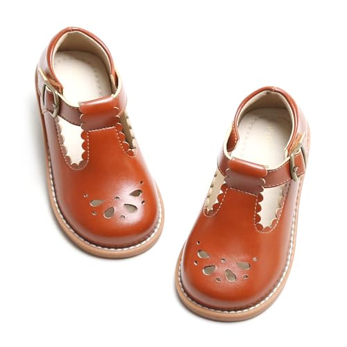 Image of PHIRAMIN Toddler Girl Mary Jane Dress Shoes-Little Girl School Uniform Shoes for Wedding Party