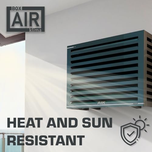 Cover Clima Blade S Anthracite – Outdoor Air Conditioner Cover in Aluminum Composite, Adjustable Stainless‑Steel Brackets, Wall Mount, Outdoor Unit Protection