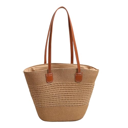 Sac à main en paille rond tissé à la main mode bohème chic