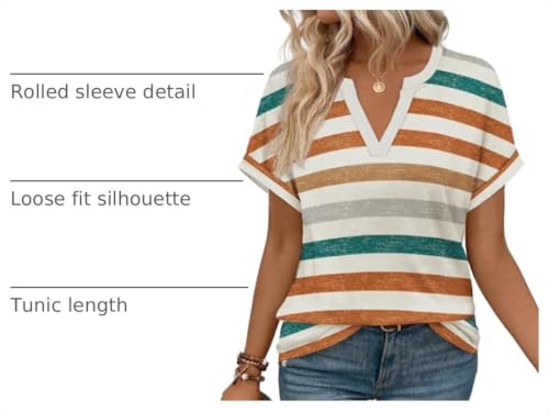 Image of WIHOLL Womens Blouses Spring Tops Short Sleeve Shirts Dressy Casual Summer Vacation Fashion Clothing 2026