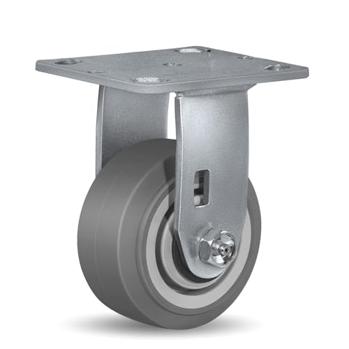 Roulettes industrielles caoutchouc rigide 4x2 pour établi chariot