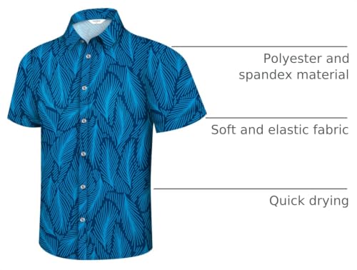 Image of Hawaiian Shirt for Men Tropical Shirts Summer Beach Button Down Short Sleeve Luau Aloha Floral Cruise Vacation Outfit 2026