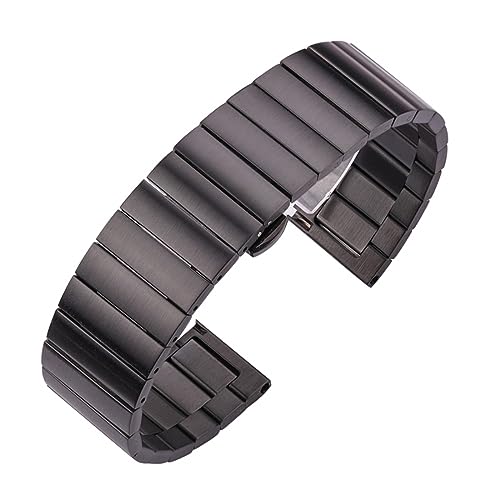 Pulsera de reloj de acero inoxidable macizo con acabado cepillado de alta gama