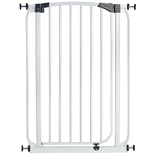 MILO & MISTY Pet Gate Extra Tall 100cm with 72-82cm High Pressure Fit - White