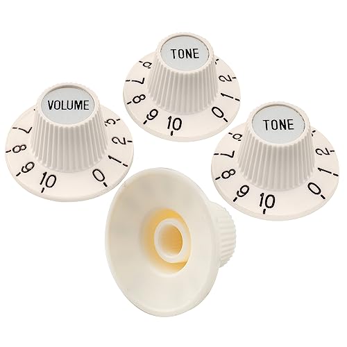 Musiclily Pro Fino 24 Estrias Knobs Witch Hat Tone Volume Botão de Plástico para Pedal Amplificador