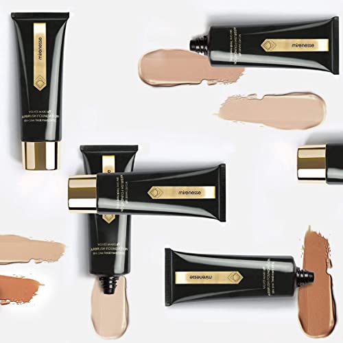Mirenesse Skin Clone Velvet Maxi Lift Airbrush Foundation With 18Hr Wear, Line Treatment, Sp15, 1.35Oz 23.Mocha #TOP7