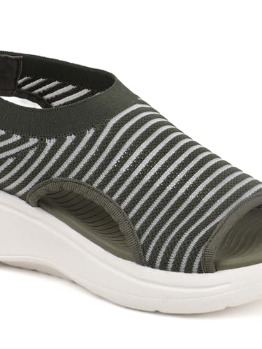 Image of Carlton London Women's Knitted Slip-On Wedge Sandals