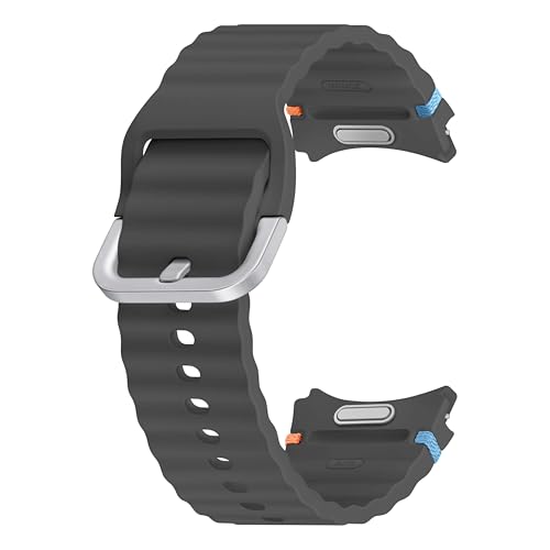 Image of SAMSUNG Galaxy Watch 7, 6, 5, 4 Series Sport Band, Rubber, Smartwatch Replacement Strap for Men and Women, One Click Attachment, Small /Medium, ET-SNL30SBEGUJ, Dark Gray