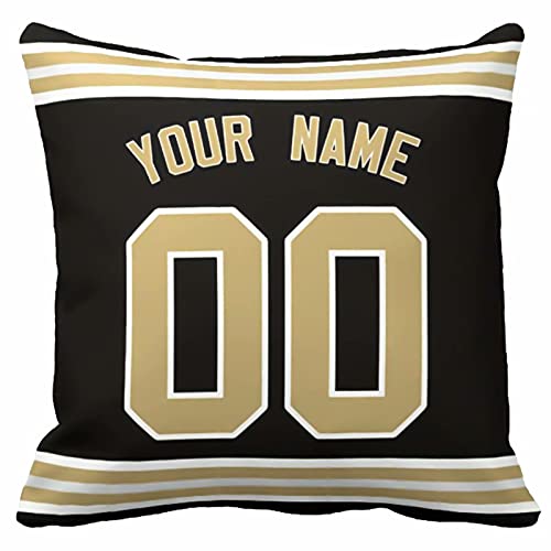Image of ANTKING New Orleans Throw Pillow with Custom Name and Number Personalized Gift for Men Women Boys