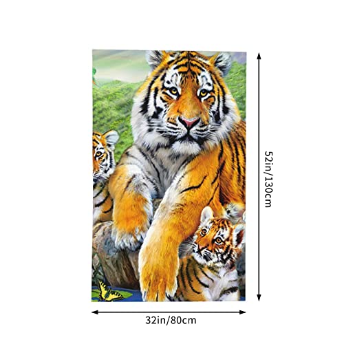 Jagfhhs Tiger Beach Towel Forest Tiger Beach Towels For Travel, Quick Dry Towel For Swimmers Sand Proof Beach Towels For Women Men Cool Pool Towels Beach Accessories Super Absorbent Towel #TOP3