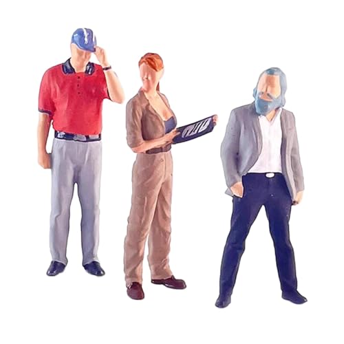 Figurines miniatures résine 3 pièces pour donner vie à vos maquettes vides