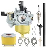 GX160 Carburetor for Honda GX120 GX140 GX160 GX168 GX200 5HP 5.5HP 6.5HP Engine, Replaces 16100-ZH8-W61 16100-ZE1-814 16100-ZE1-825, with Air Filter Turn Up Kits