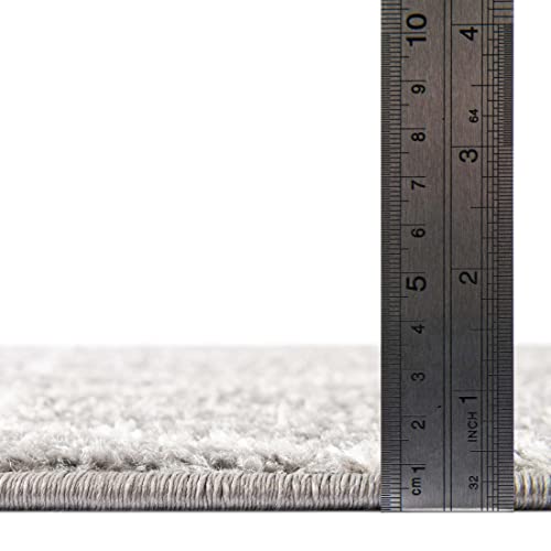 Unique Loom Trellis Frieze Collection Area Rug - Geometric (5' 1" X 8', Light Gray/ Ivory) #TOP2