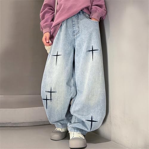 Pantalones vaqueros cómodos estilo holgado que dan libertad a los niños 4