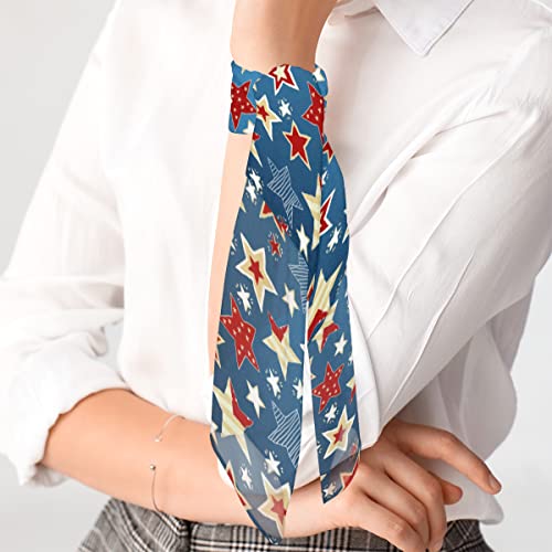 Cachecóis de cabeça quadrada de cetim estrela de 60 cm - bandana de seda estrela vermelha envoltório