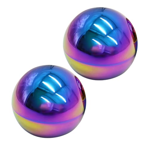 SHINEOFI 2 pièces Boule Décorative Miroir INOX Lot de Sphères Réfléchissantes pour Jardin et Pelouse Ornement Contemporain Résistant et Brillant