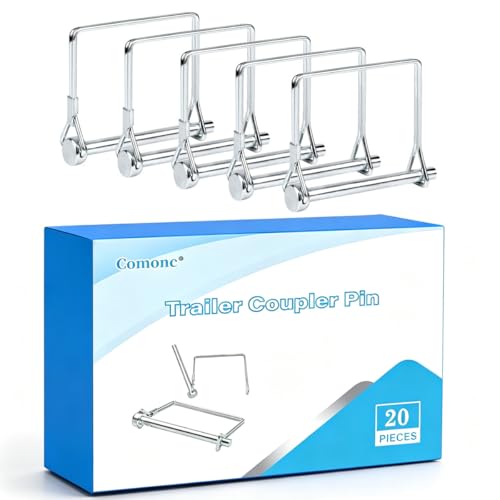 Image of 20 PCS Square Pto Pin Shaft Locking Pin 1 /4 pin Hitch pin Wire Lock Pin Safety Coupler Pin 1 /4 inch x 2-3 /4 inchfor PTO,Farm,Lawn,Hitches,and Garden (20 PCS Trailer Pins)