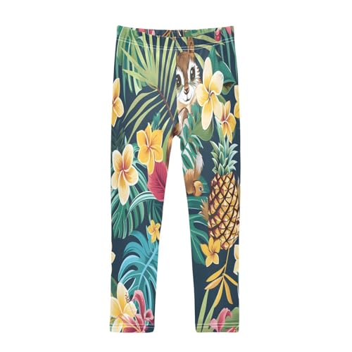 Bolaz Toddler Girls Leggings Printed Yoga Pants Leggings Pineapples Chipmunks for Kids