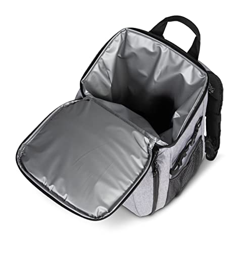 Igloo Gizmo MaxCold 30-Can Backpack Cooler, Gray | Padded straps with a sternum strap, a deep insulated front pocket and a padded back pocket for a tablet or book - image 3