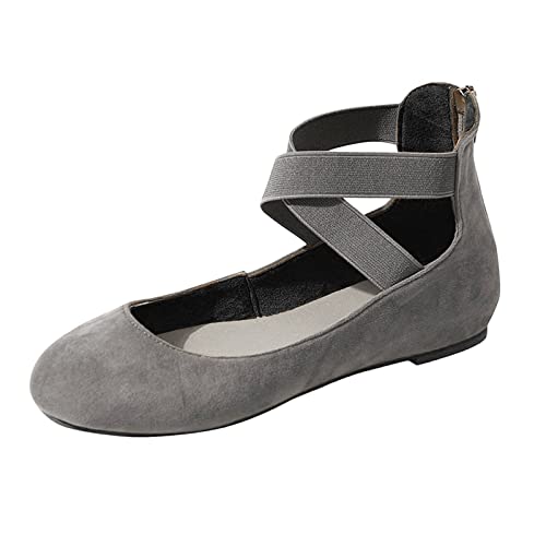 Zapatos de mujer bailarinas, alpargatas planas para niña, tiempo libre, bomba, zapatos de verano, ortopédicos, cómodos, para mujer, sandalias de bailarinas elestic, planas, redondas, elásticas, para