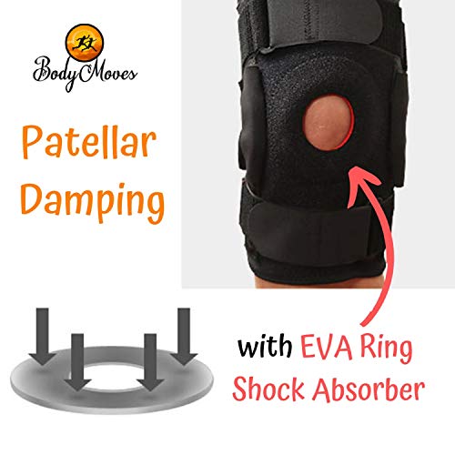 Bodymoves Kid's Hinged Knee Brace Support Plus Hot And Cold Ice Pack (Sporty Black) #TOP2
