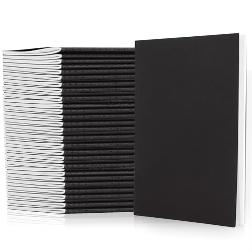 Carnets de notes A5 MIVIDE lignés de 60 pages sous couverture noire pour vos récits de voyage