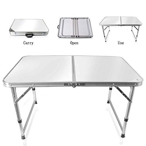 Modern-Depo 3Ft Aluminum Folding Camping Table | Height Adjustable Legs for Indoor Outdoor