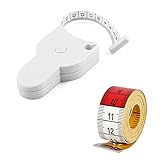 【Excelente diseño】 La cinta métrica blanca con botón de bloqueo se puede bloquear y retraer para obtener registros de medición precisos sobre el cuerpo, conveniente para leer y grabar. La cinta colorida está diseñada con un color cada 10 cm, fácil de distinguir y usar .