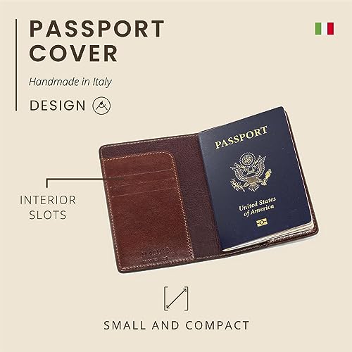 Image of Maruse Italian Leather Passport Cover for Men and Women, Handmade in Italy
