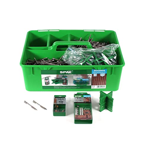 Kit terrasse SPAX GREEN BOX pour installer vos lames en bois autour de la piscine
